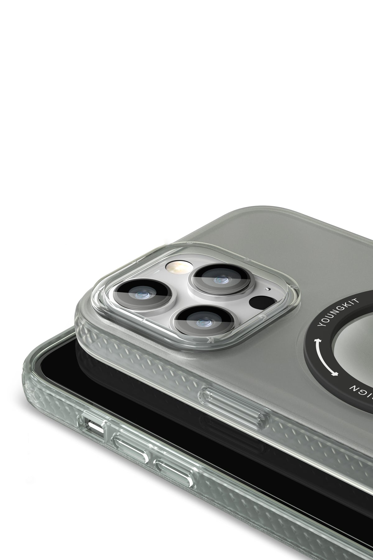 Youngkit Rock iPhone 14 Pro Max Magsafe Siyah Stand Kılıf  Youngkit