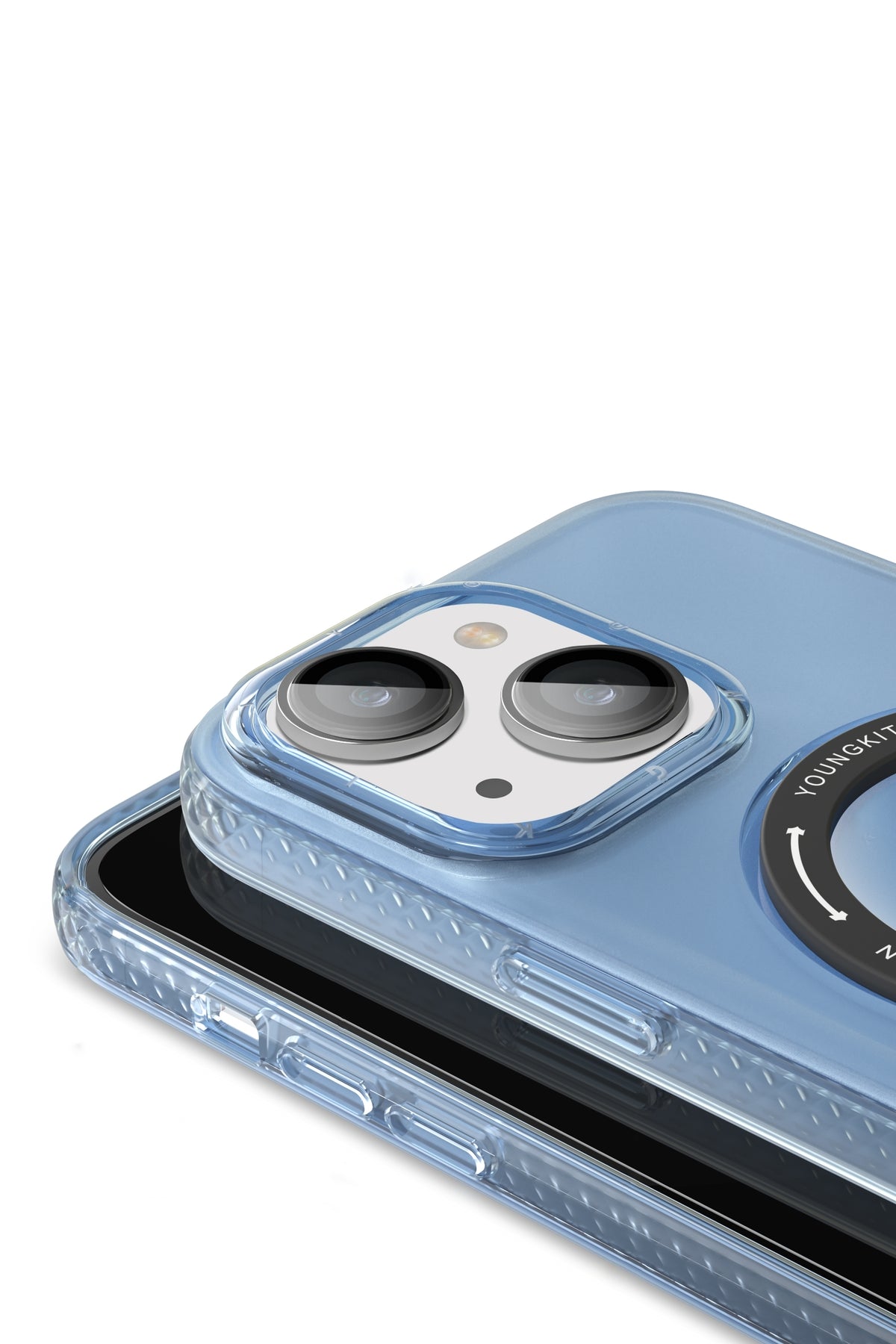 Youngkit Rock iPhone 14 Plus Magsafe Mavi Stand Kılıf  Youngkit