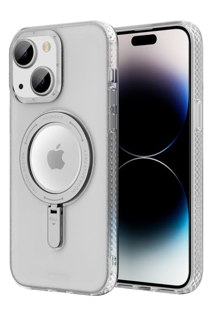Youngkit Rock iPhone 14 Plus Magsafe Beyaz Stand Kılıf  Youngkit