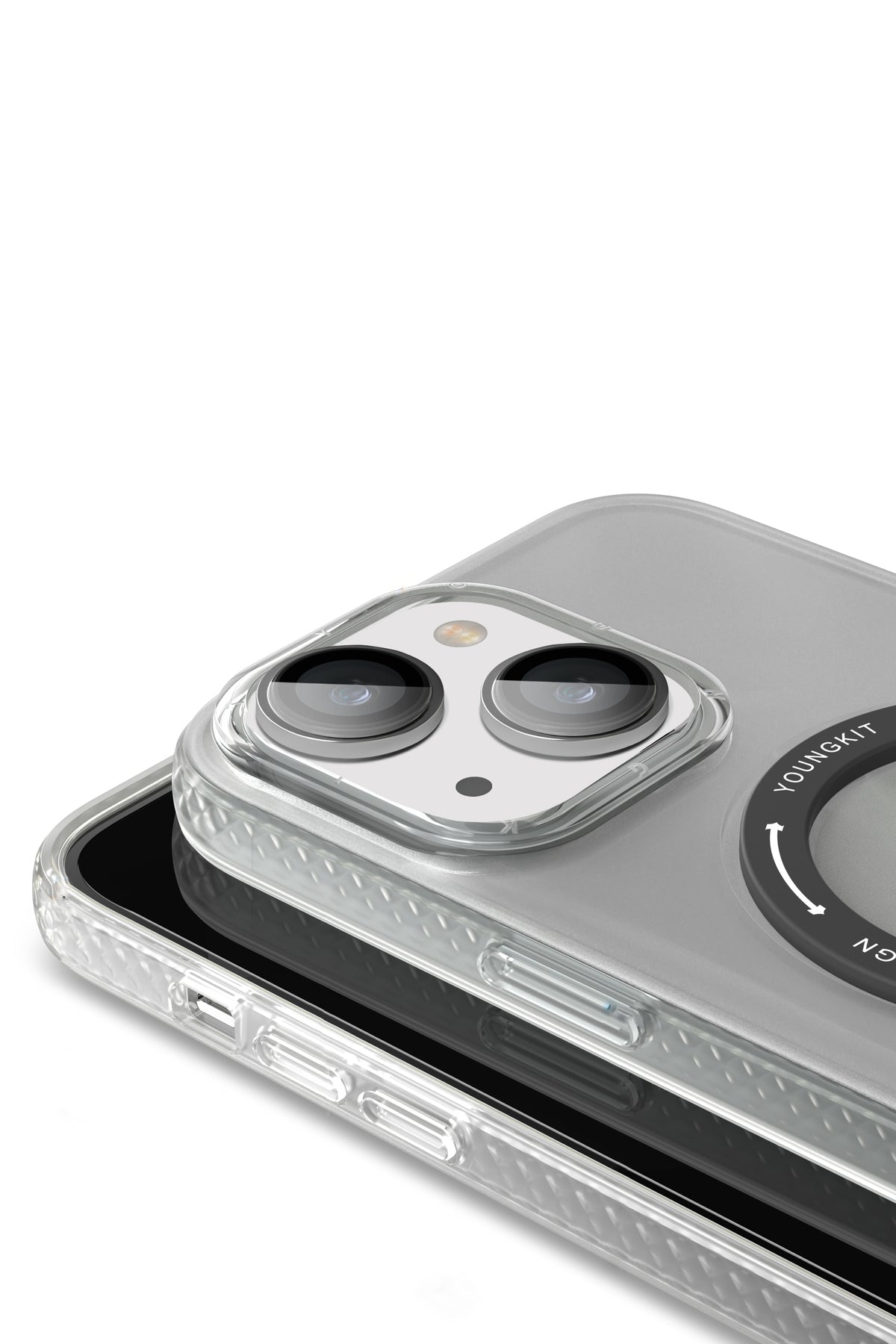 Youngkit Rock iPhone 14 Plus Magsafe Beyaz Stand Kılıf  Youngkit