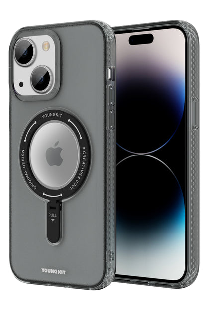Youngkit Rock iPhone 14 Plus Magsafe Siyah Stand Kılıf  Youngkit