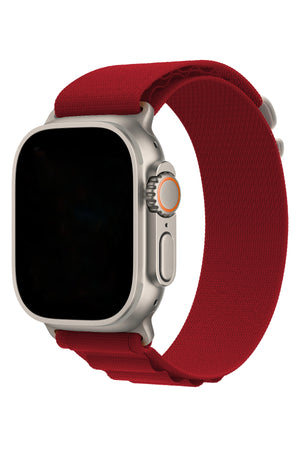 Apple Watch Uyumlu Alpine Loop Kordon Rojo  bikordon