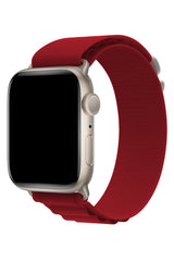 Apple Watch Uyumlu Alpine Loop Kordon Rojo