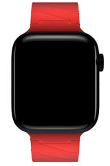 Apple Watch Uyumlu Cross Loop Silikon Kordon Rubinrod