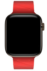 Apple Watch Uyumlu Cross Loop Silikon Kordon Rubinrod