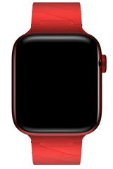 Apple Watch Uyumlu Cross Loop Silikon Kordon Rubinrod