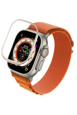 Apple Watch Ultra Uyumlu Metal Çerçeve Koruyucu Shiny 49mm bikordon