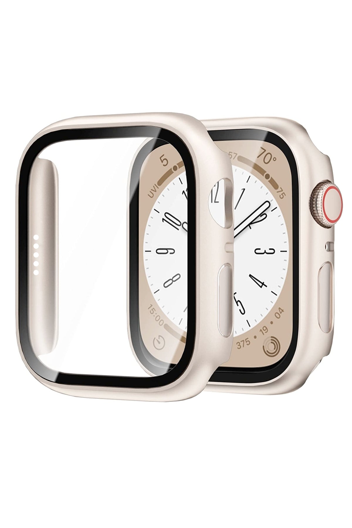 Apple Watch Uyumlu Ekran Koruyucu Kasa Starlight  bikordon
