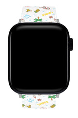 Apple Watch Uyumlu UV Baskılı Silikon Kordon Summer