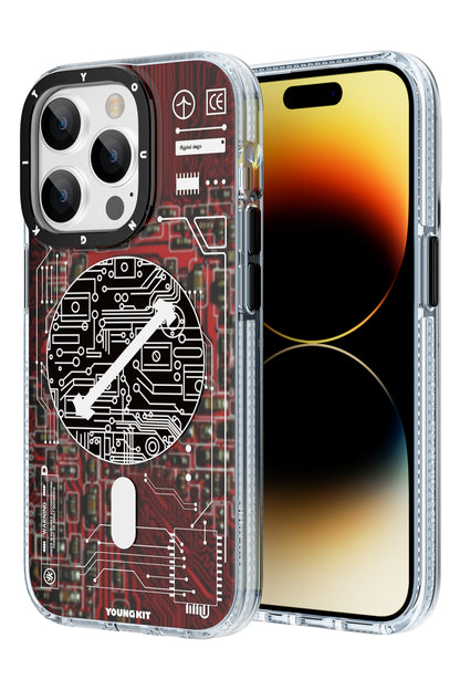 Youngkit Technology iPhone 14 Pro Max Magsafe Uyumlu Kırmızı Kılıf