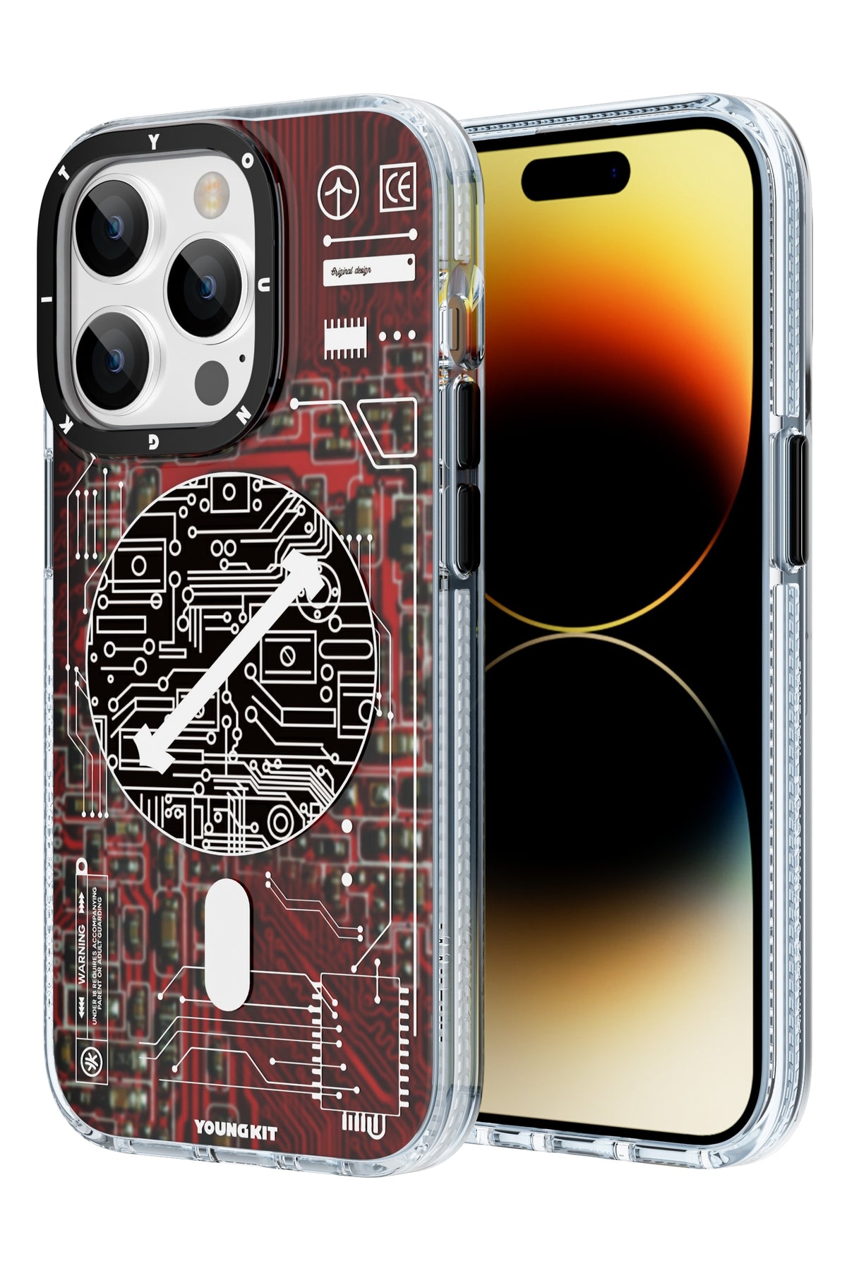 Youngkit Technology iPhone 14 Pro Magsafe Uyumlu Kırmızı Kılıf
