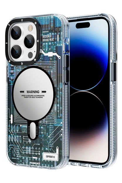 Youngkit Technology iPhone 14 Pro Magsafe Uyumlu Mavi Kılıf