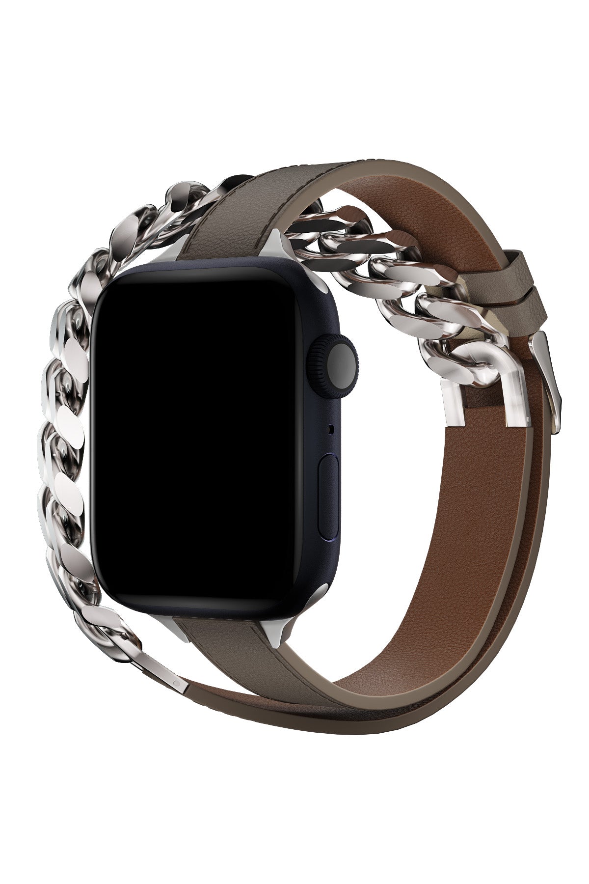 Apple Watch Uyumlu Double Tour Deri Kordon Vizon  bikordon