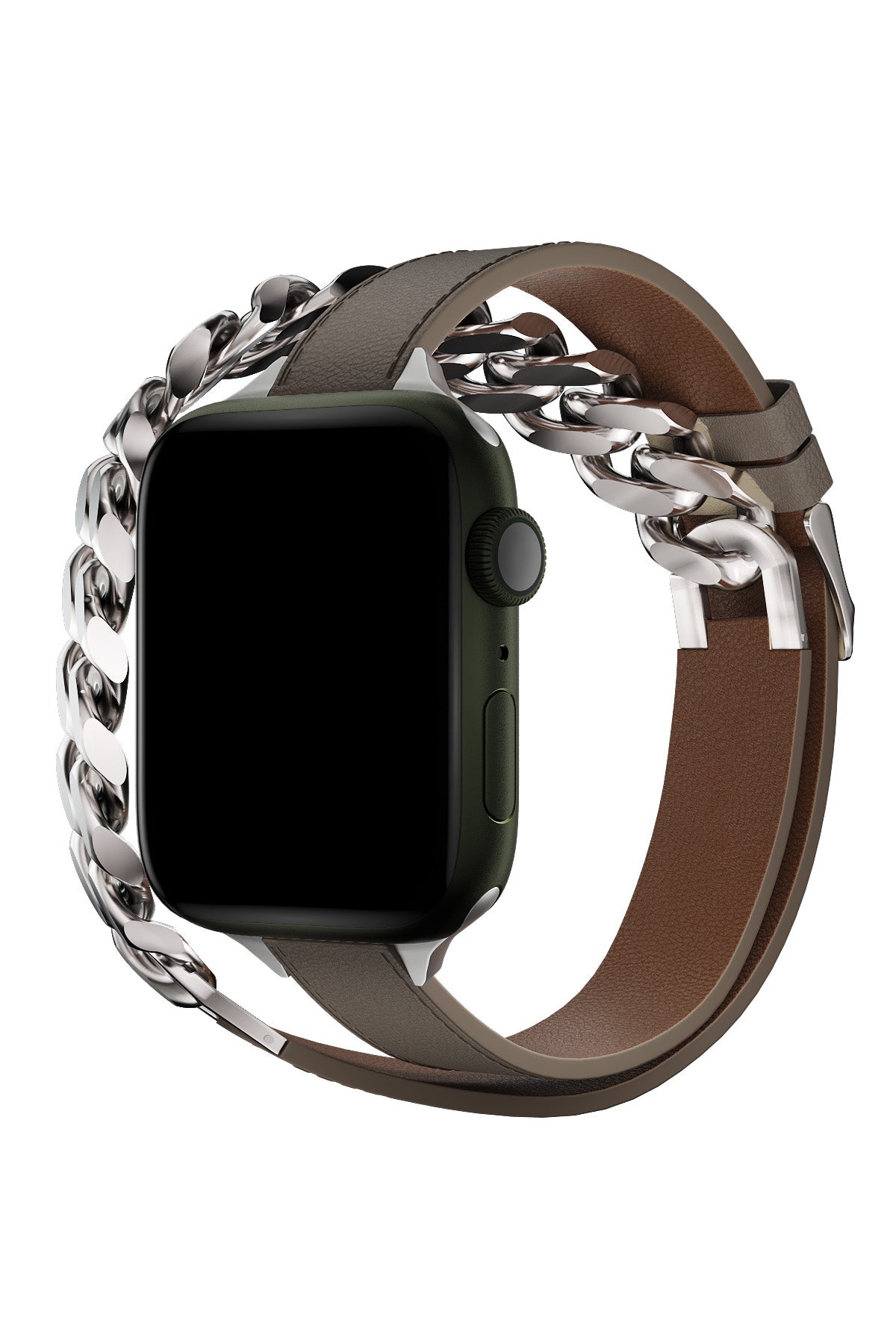 Apple Watch Uyumlu Double Tour Deri Kordon Vizon  bikordon