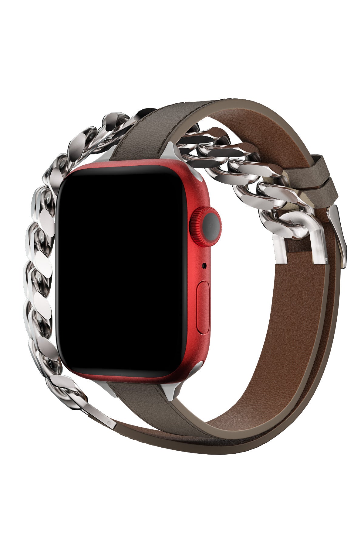 Apple Watch Uyumlu Double Tour Deri Kordon Vizon  bikordon