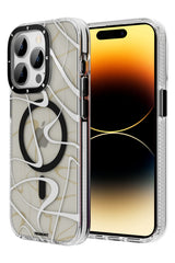 Youngkit Water Ink iPhone 14 Pro Magsafe Siyah Kılıf