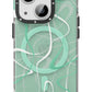 Youngkit Water Ink iPhone 14 Plus Magsafe Yeşil Kılıf