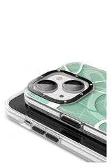 Youngkit Water Ink iPhone 14 Plus Magsafe Green Case 