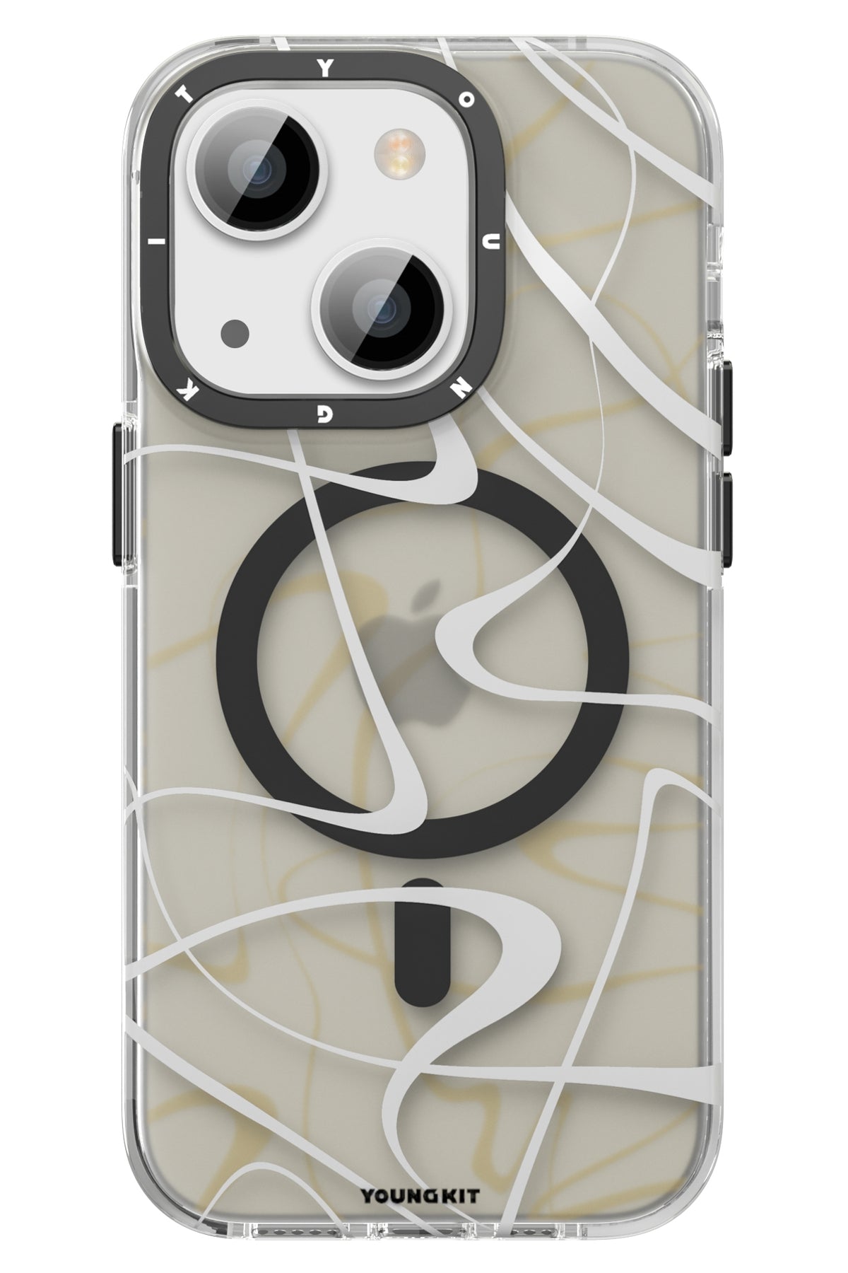 Youngkit Water Ink iPhone 14 Magsafe Siyah Kılıf  Youngkit