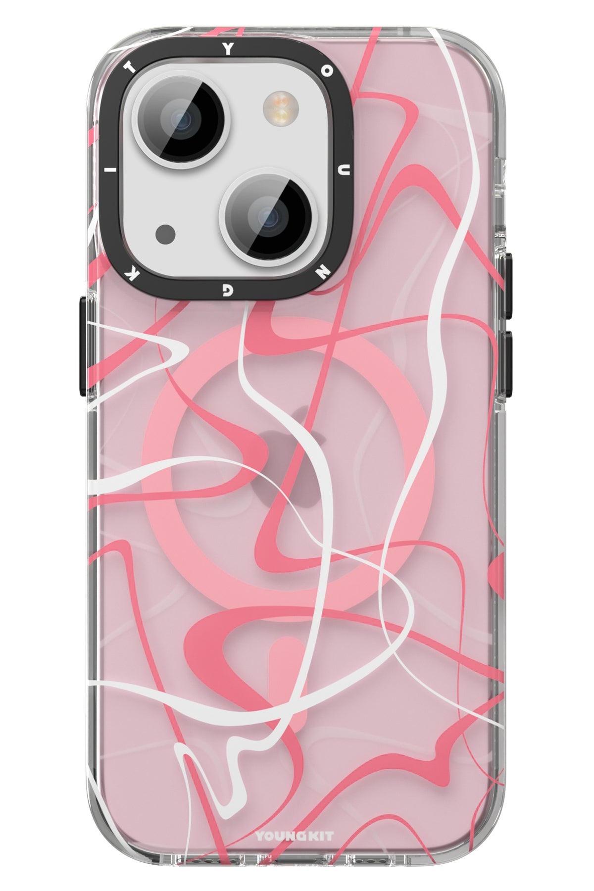 Youngkit Water Ink iPhone 14 Plus Magsafe Kırmızı Kılıf  Youngkit