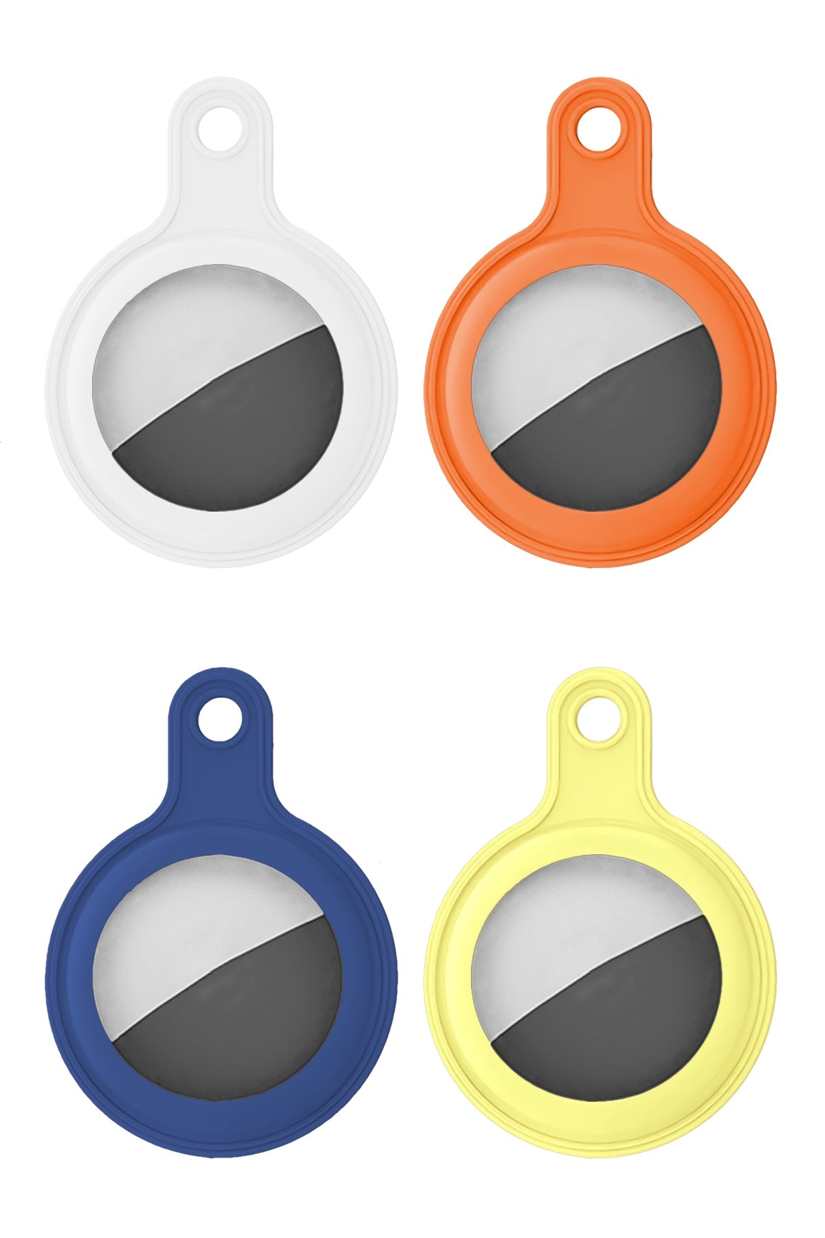 Wiwu Apple Airtag Compatible Silicone Keychain 4-Pack 