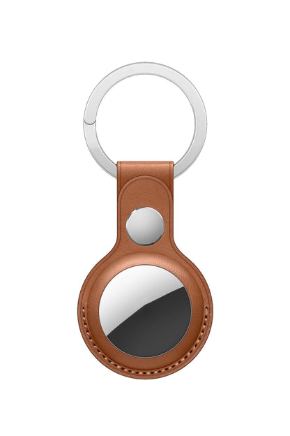 Wiwu Apple Airtag Compatible Leather Keychain Chestnut 