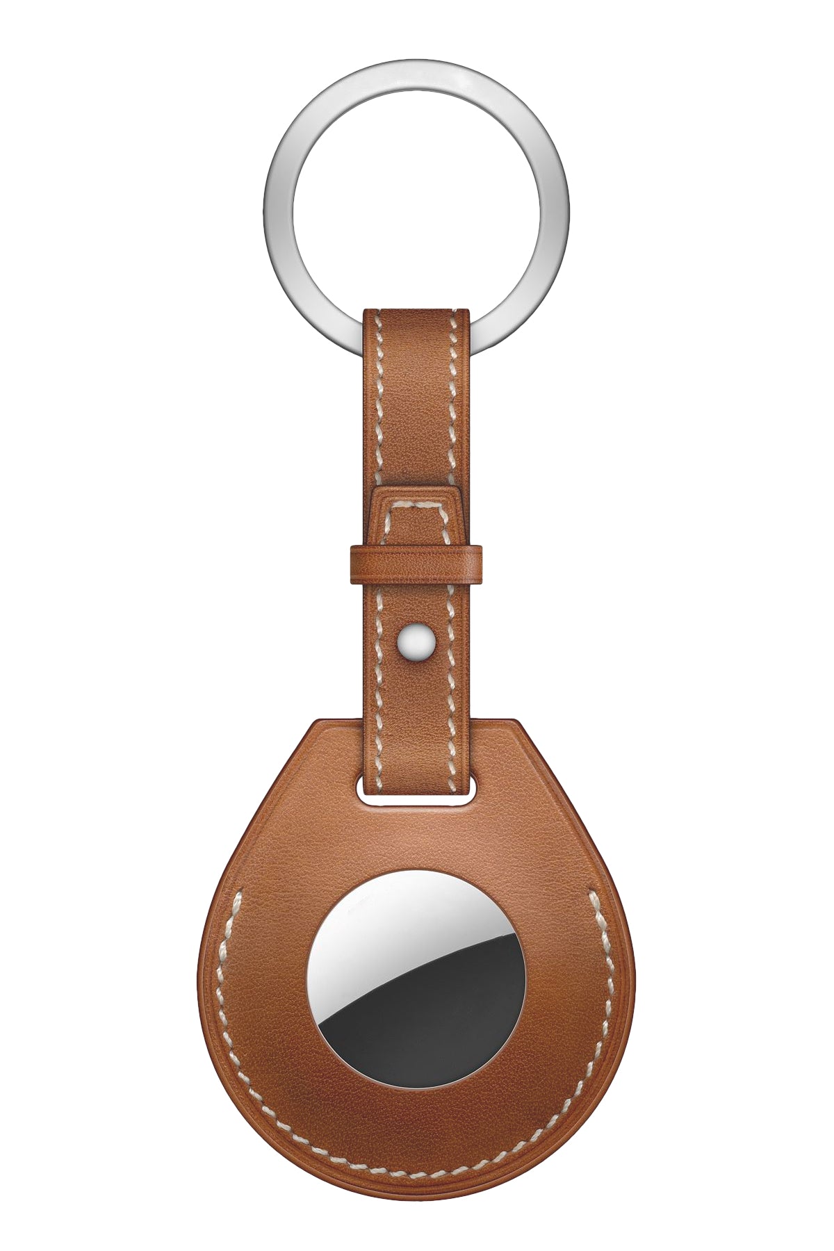 Wiwu Apple Airtag Compatible Leather Keychain Cocoa 